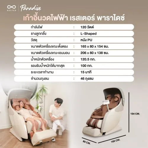 เก้าอี้นวดไฟฟ้า RESTER PARADISE